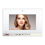 AUDIO 001464A (001190)  Bus Plus 7"Görüntülü Diafon Mekanik Butonlu Handsfree  Vi̇lla Set Beyaz