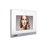 AUDIO 001464A (001190)  Bus Plus 7"Görüntülü Diafon Mekanik Butonlu Handsfree  Vi̇lla Set Beyaz