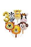 Safari Fiğürlü 3 Yaş Balon Seti