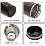 510ml Termos, Dokunmatik Derece Göstergeli Bardak Termos, Vakumlu Termos, Mug Termos, Çelik Termos