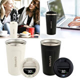 510ml Termos, Dokunmatik Derece Göstergeli Bardak Termos, Vakumlu Termos, Mug Termos, Çelik Termos