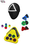 Squid Game Üçgen Maske + Kutulu Squid Game Gonggi Squid Game 5 Taş Oyuncak Beştaş