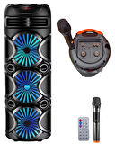 KABLOSUZ MİKROFONLU KUMANDALI 82CM BOYUNDA DEV SPEAKER (AUX-BT 5.0-FM RADYO-SD KART) 2024 YENİ MODEL
