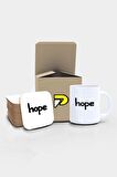 Hope Yazılı Tasarımlı Baskılı Kupa Bardak Seti