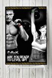 Level Up Vücut Geliştirme Body Building Fitness Posteri 