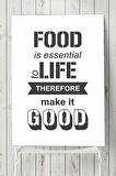 Food Is Essential Mutfak Poster
