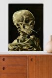 Sigara Içen Kafatası - Van Gogh Sanatsal Poster