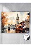 İngiltere Londra Sanatsal Poster - Afiş - Dekoratif Duvar Posteri