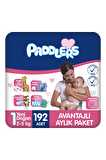 Paddlers Bebek Bezi 1 Numara Yenidoğan 192 Adet (2-5 Kg) Aylık Paket