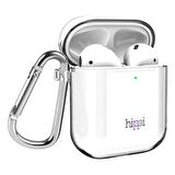 Hippi Airpods 2 Uyumlu Şeffaf Silikonlu  Askılı Kılıf