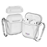 Hippi Airpods 2 Uyumlu Şeffaf Silikonlu  Askılı Kılıf