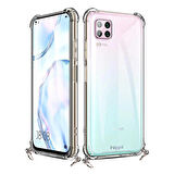 Hippi Huawei P40 Lite Uyumlu  Şeffaf Askılı Telefon Kılıfı