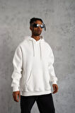 MDB Erkek Düz Kapüşonlu weat  Beyaz