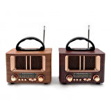 MDB Ahşap Kare Küçük Nostaljik Radyo
