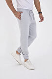 MDB Unisex Kışlık Üç İplik astikli Eşofman Pantolon  Gri