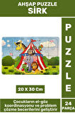 Premium Eğlenceli Eğitici Görsel Algı Problem Çözme Becerisi Çocuk Puzzle 24 Parça SİRK