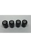 Volkswagen Logolu Metal 4 Adet Sibop Kapak (Siyah-beyaz)
