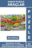 Premium Eğlenceli Eğitici Görsel Algı Problem Çözme Becerisi Çocuk Puzzle 24 Parça ARAÇLAR