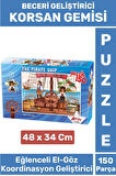 Premium Seri Eğlenceli El Göz Koordinasyon Beceri Geliştirici Çocuk 150 Parça PUZZLE KORSAN GEMİSİ