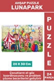 Premium Eğlenceli Eğitici Görsel Algı Problem Çözme Becerisi Çocuk Puzzle 24 Parça LUNAPARK