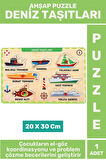 Premium Eğlenceli Eğitici Görsel Algı Problem Çözme Becerisi Çocuk Puzzle DENİZ TAŞITLARI