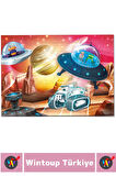 Premium Seri Eğlenceli El Göz Koordinasyon Beceri Geliştirici Çocuk 100 Parça PUZZLE UZAY GEMİSİ