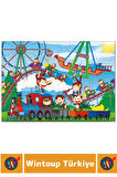 Premium Eğlenceli El Göz Koordinasyon Beceri Geliştirici Çocuk 2X50 Parça PUZZLE MAYMUN LUNAPARKI