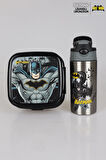 YENİ SEZON LİSANSLI BATMAN 500 ML ÇELİK MATARA VE BESLENME KABI YEMEK SETİ