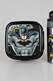 YENİ SEZON LİSANSLI BATMAN 500 ML ÇELİK MATARA VE BESLENME KABI YEMEK SETİ