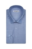 Süvari Slim Fit Koyu Mavi Düz Erkek Gömlek