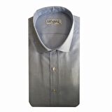 Süvari Slim Fit Armür Desenli Erkek Gömlek