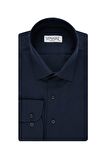 Süvari Slim Fit Lacivert Düz Erkek Gömlek