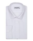 Süvari Slim Fit Armür Desenli Beyaz Erkek Gömlek