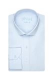 Süvari Slim Fit Düz Buz Mavi Erkek Gömlek