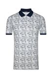 Slim Fit Desenli Polo Yaka Erkek Tişört