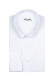 Süvari Slim Fit Filafil Beyaz Erkek Gömlek