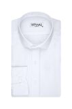 Süvari Slim Fit Filafil Beyaz Erkek Gömlek