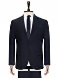 Süvari 6 Drop Slim Fit Lacivert Yeleksiz Düz Takım Elbise