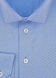 Süvari Slim Fit Armür Desenli Mavi Erkek Gömlek
