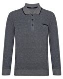 Süvari Rahat Kalıp Polo Yaka Selanik Desen Cep Det