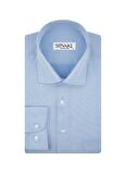 Süvari Regular Fit Klasik Yaka Armürlü Beyaz Erkek Gömlek GM2025000190