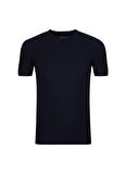 Süvari Slim Fit Waffle Desenli O Yaka Lacivert Tsh
