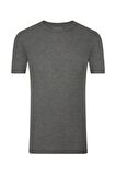 Süvari Slim Fit Waffle Desenli O Yaka Yeşil Tshirt