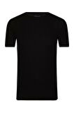 Süvari Slim Fit Waffle Desenli O Yaka Yeşil Tshirt