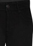 Süvari Slim Fit Gabardin Siyah Pantolon