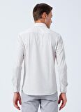 Süvari Slim Fit Uzun Kol Jakarlı Örme Bej Erkek Gömlek