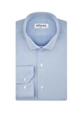 Süvari Slim Fit Armür Desenli Açık Mavi Erkek Gömlek