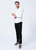 Süvari Slim Fit Klasik Yaka Düz Beyaz Erkek Gömlek GM1007100465