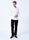 Süvari Regular Fit Klasik Yaka Düz Beyaz Erkek Gömlek GM1001400229