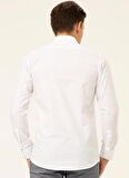 Süvari Slim Fit Klasik Yaka Düz Beyaz Erkek Gömlek GM1007100473